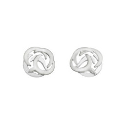 SHIELD Earrings in Silver.