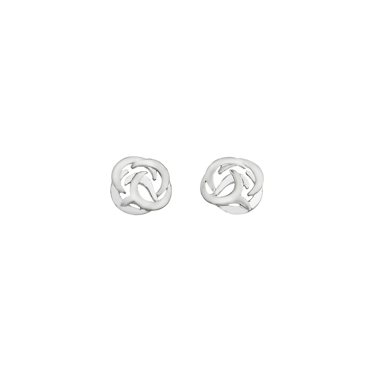 SHIELD Earrings in Silver.