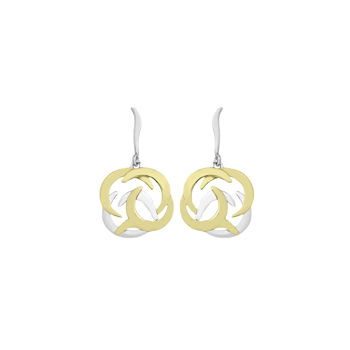 SHIELD Earrings in Silver. 18k Gold Vermeil