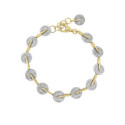 Pulsera KYMBAL de Plata. Baño de Oro 18k