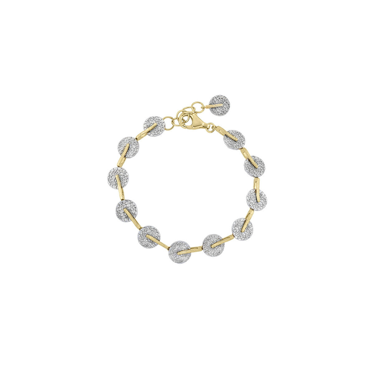 Pulsera KYMBAL de Plata. Baño de Oro 18k