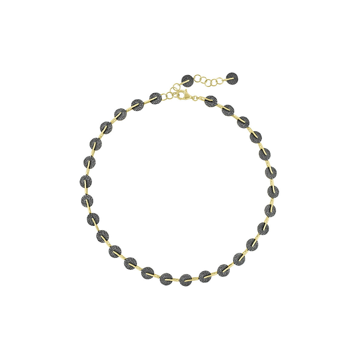 KYMBAL Necklace in Silver. Black Ruthenium and 18k Gold Vermeil