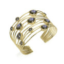 Brazalete SHADE de Plata.Baño de Oro 18k