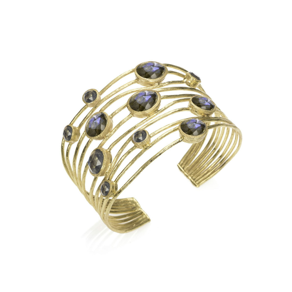 Brazalete SHADE de Plata.Baño de Oro 18k