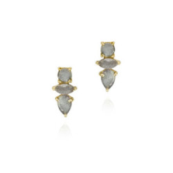 Pendientes BELLA de Plata. Baño de Oro 18k