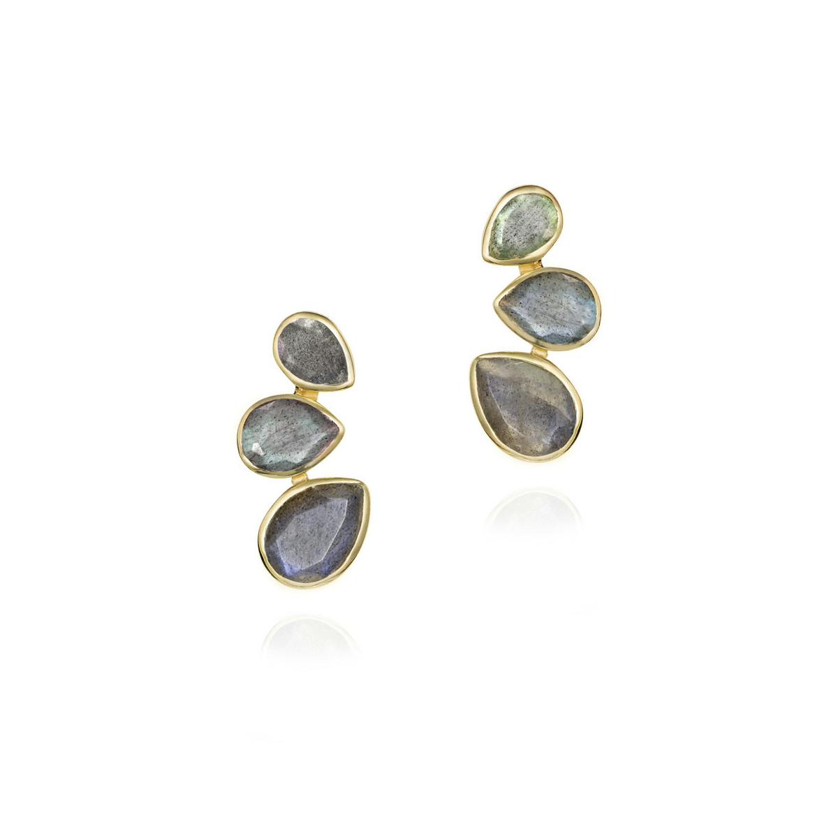 BELLA Earrings in Silver. 18k Gold Vermeil