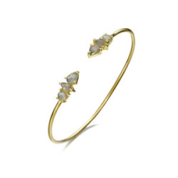 Brazalete BELLA de Plata. Baño de Oro 18k