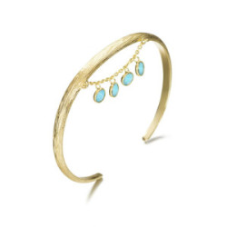 Brazalete BELLA de Plata. Baño de Oro 18k