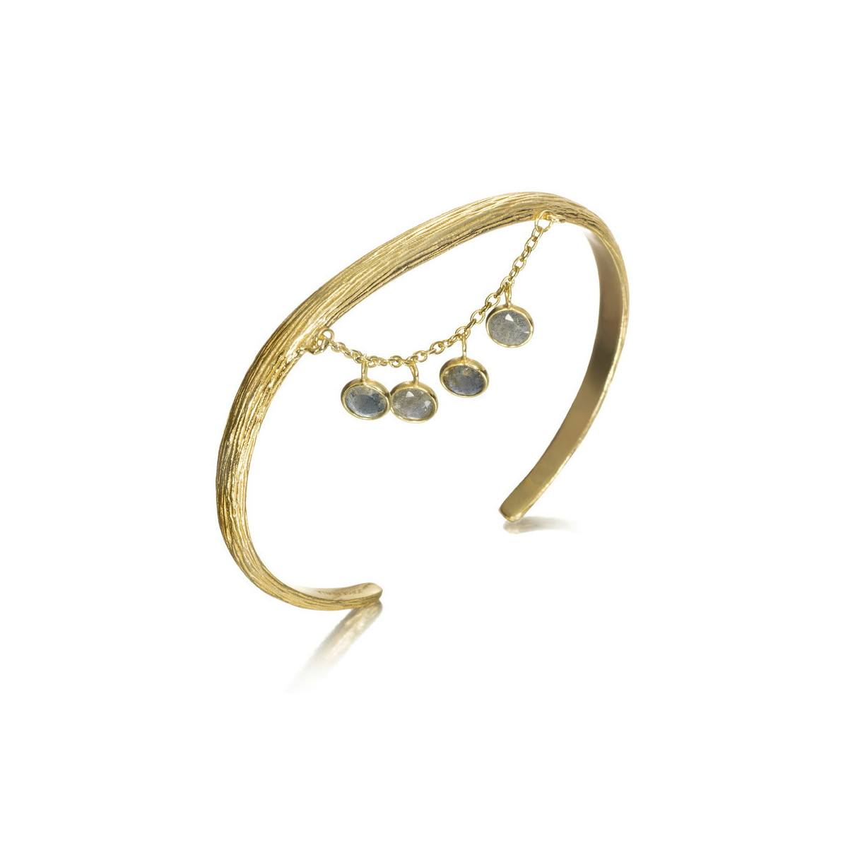 Brazalete BELLA de Plata. Baño de Oro 18k