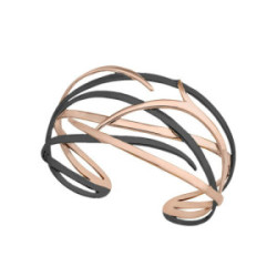 ROOTS Bangle in Silver.  Rose Gold Vermeil