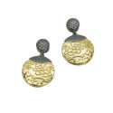 TOKYO Earrings in Silver. Black Ruthenium and 18k Gold Vermeil