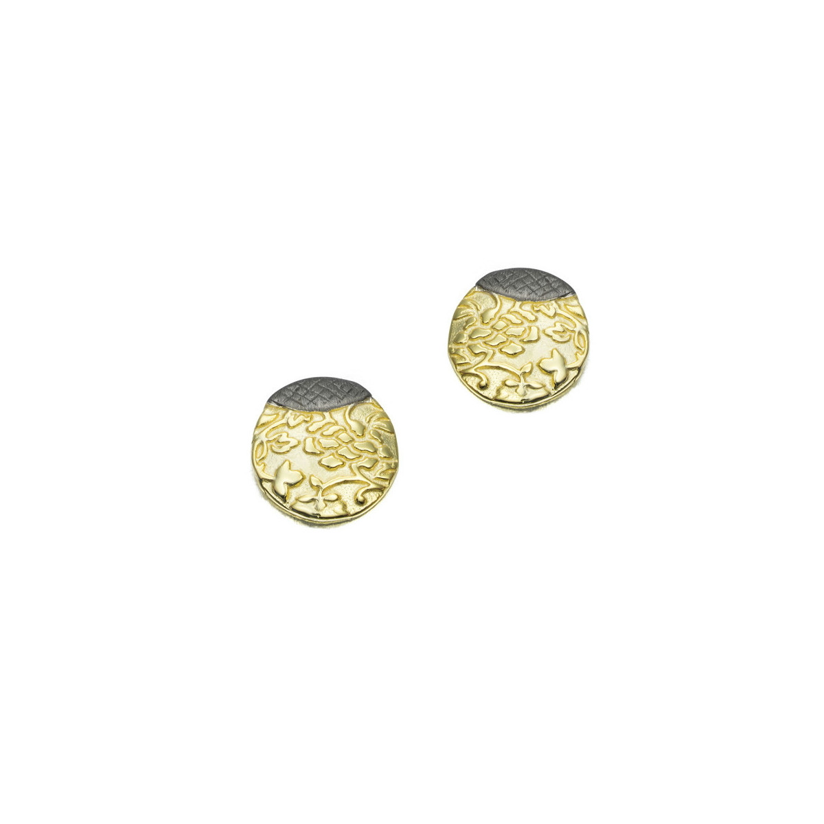 TOKYO Earrings in Silver. Black Ruthenium and 18k Gold Vermeil