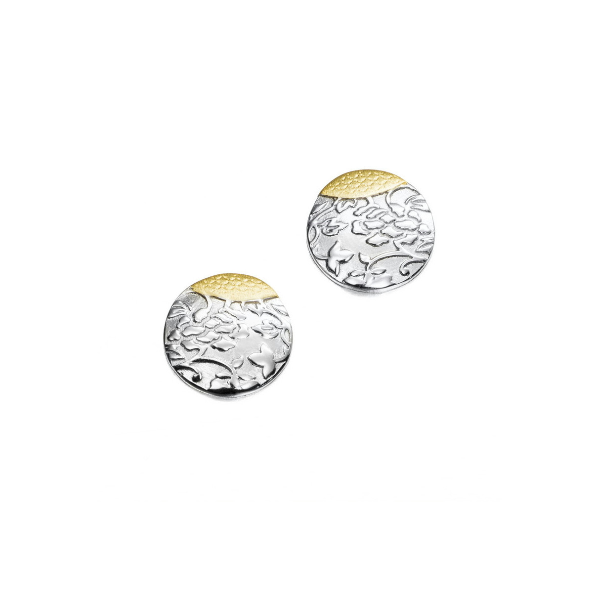 Pendientes TOKYO de Plata. Baño de Oro 18k