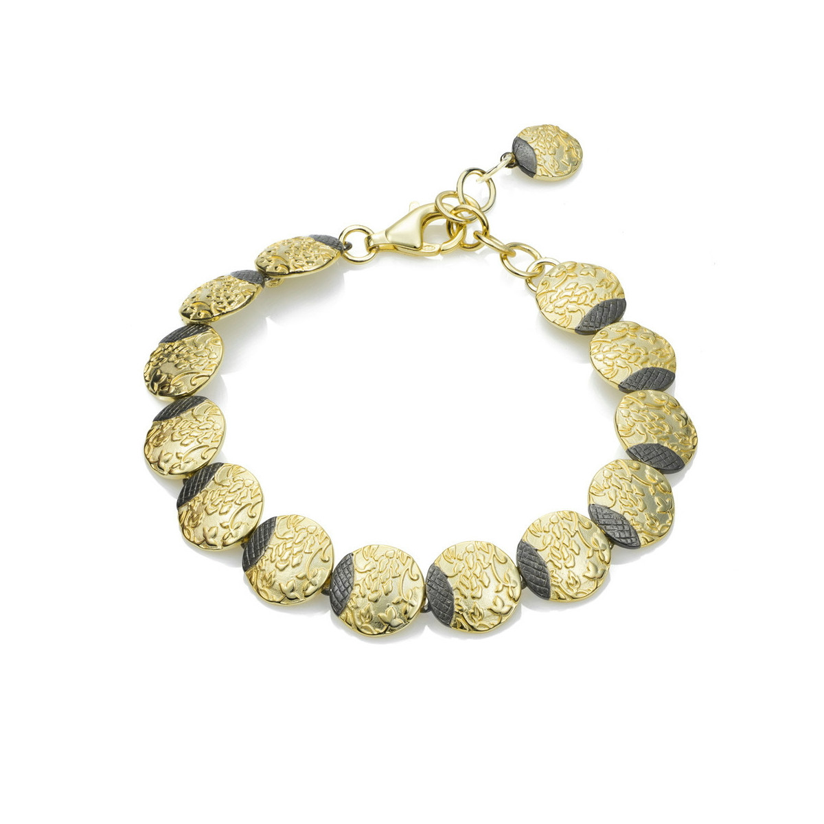 TOKYO Bracelet in Silver. Black Ruthenium and 18k Gold Vermeil