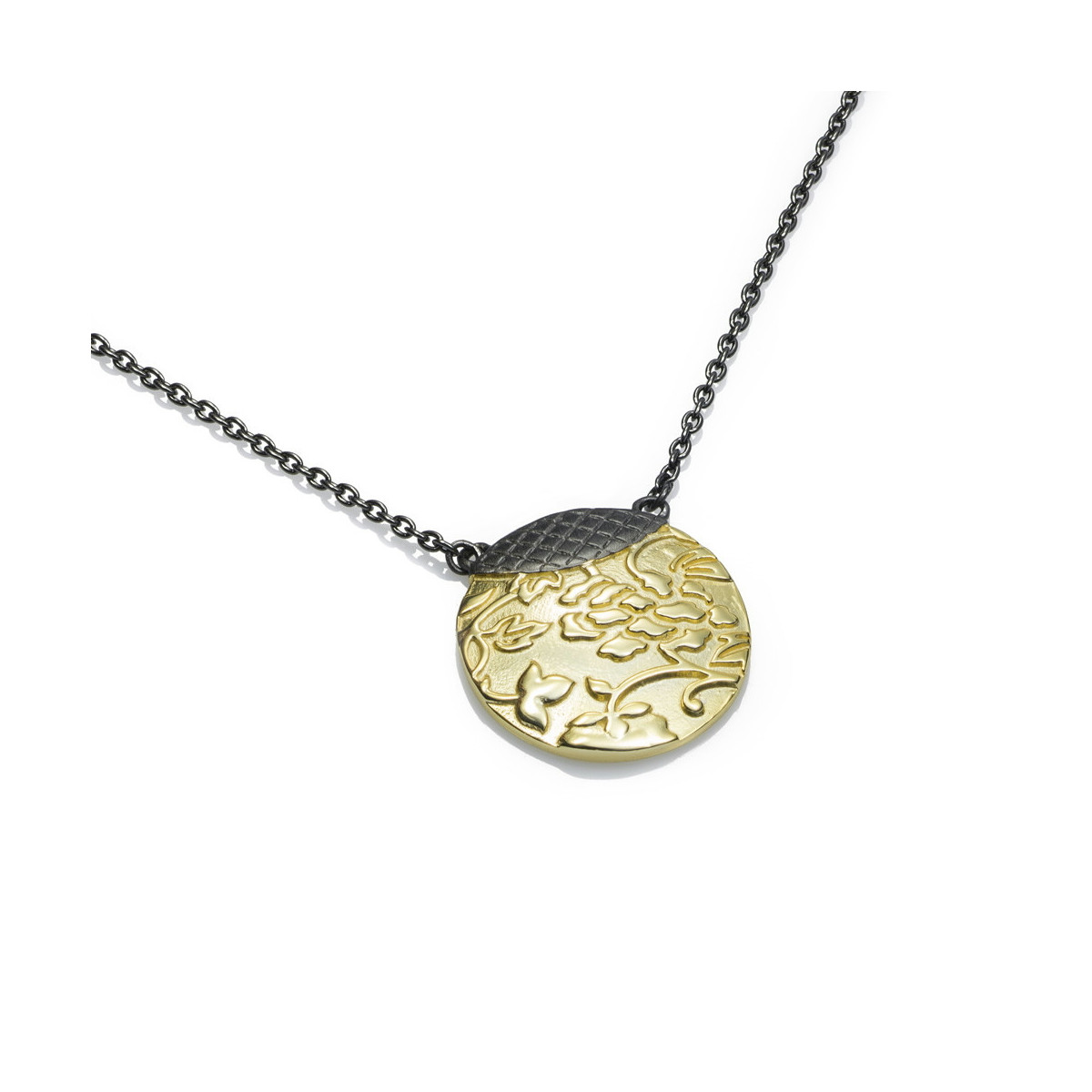 TOKYO Necklace in Silver. Black Ruthenium and 18k Gold Vermeil