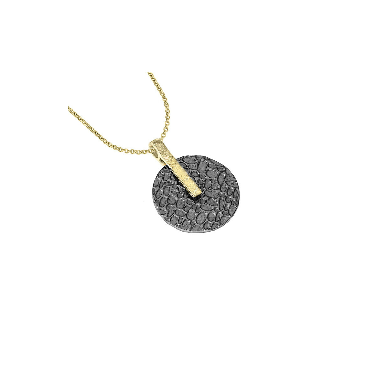 KYMBAL Pendant in Silver. Black Ruthenium and 18k Gold Vermeil