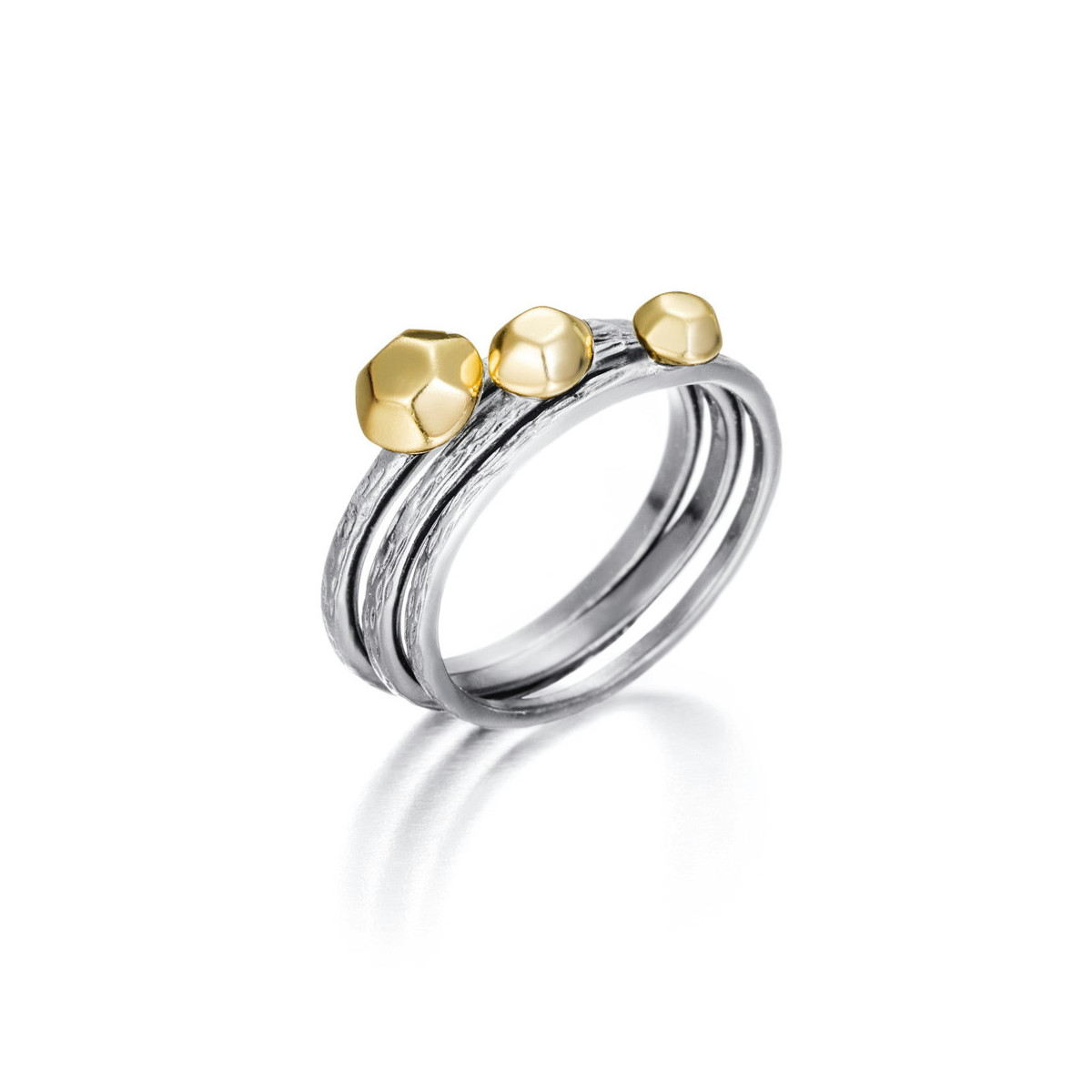 Anillo CELESTIAL de Plata. Baño Oro 18k