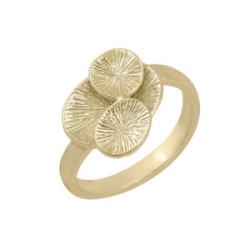 Anillo LILY de Plata. Baño de Oro 18k