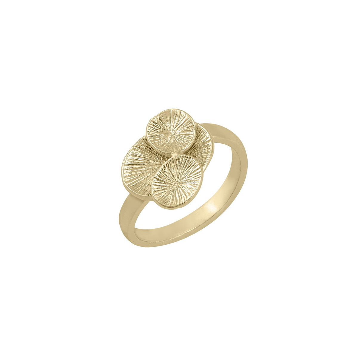 Anillo LILY de Plata. Baño de Oro 18k