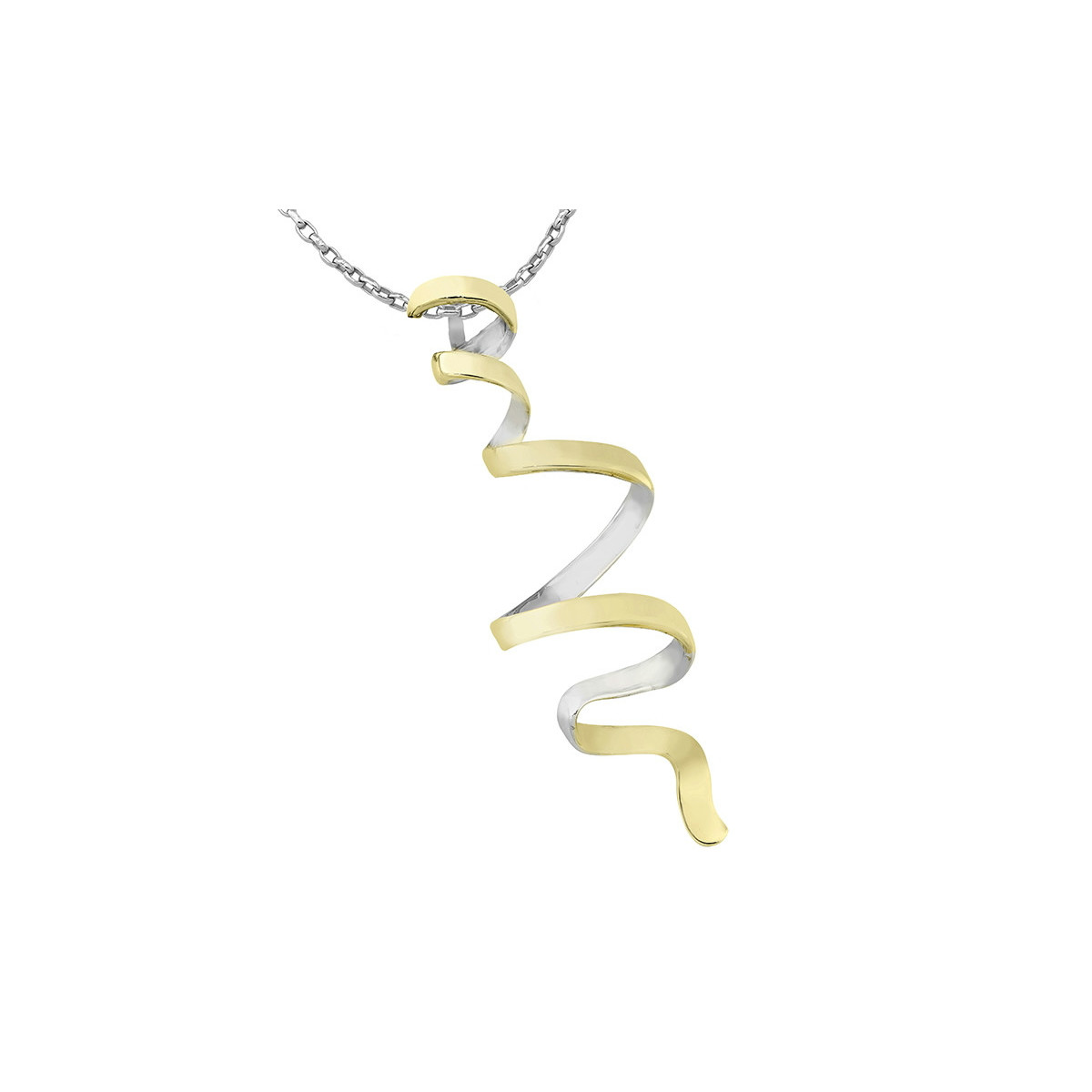 CURLS Pendant in Silver. 18k Gold Vermeil