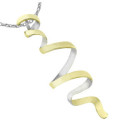 CURLS Pendant in Silver. 18k Gold Vermeil