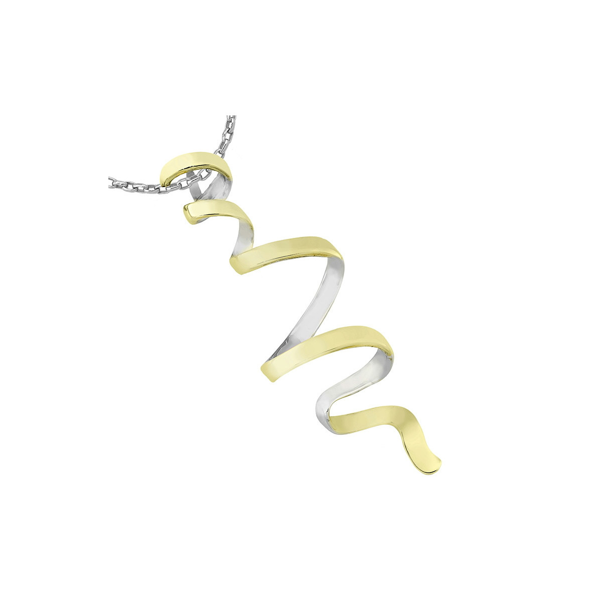 CURLS Pendant in Silver. 18k Gold Vermeil