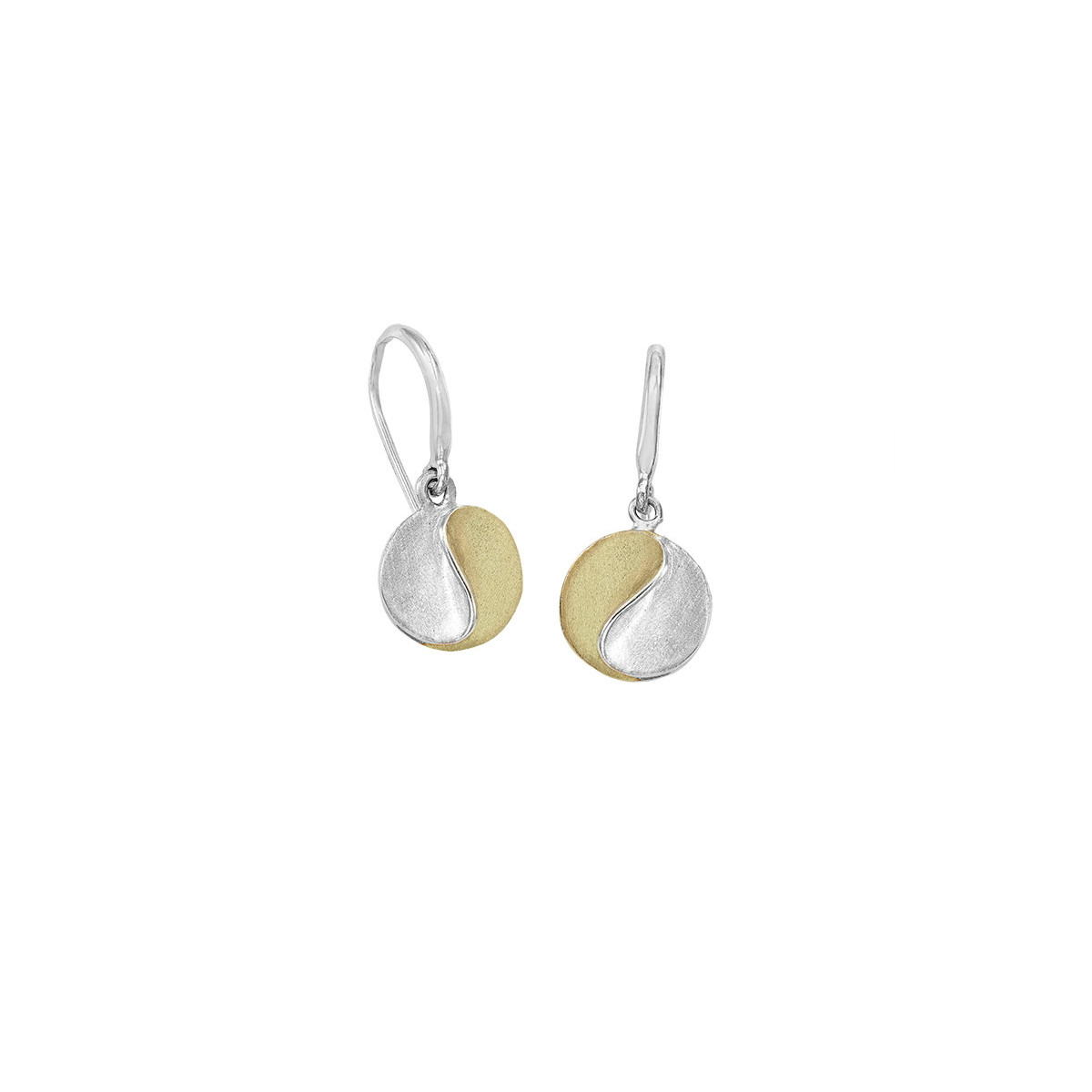 SUN Earrings in Silver. 18k Gold Vermeil