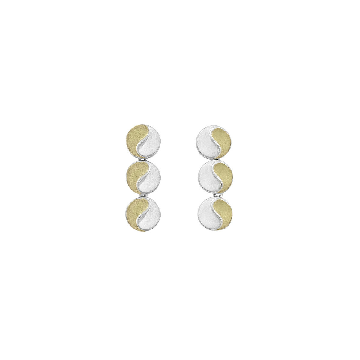 SUN Earrings in Silver. 18k Gold Vermeil