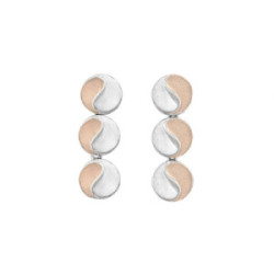 Pendientes SUN de Plata. Baño Oro rosa 18k