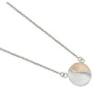 SUN Necklace in Silver. 18k rose Gold Vermeil