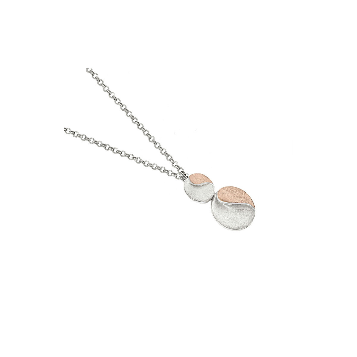 SUN Pendant in Silver. 18k rose Gold Vermeil