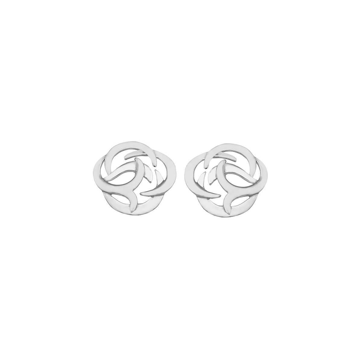 SHIELD Earrings in Silver.