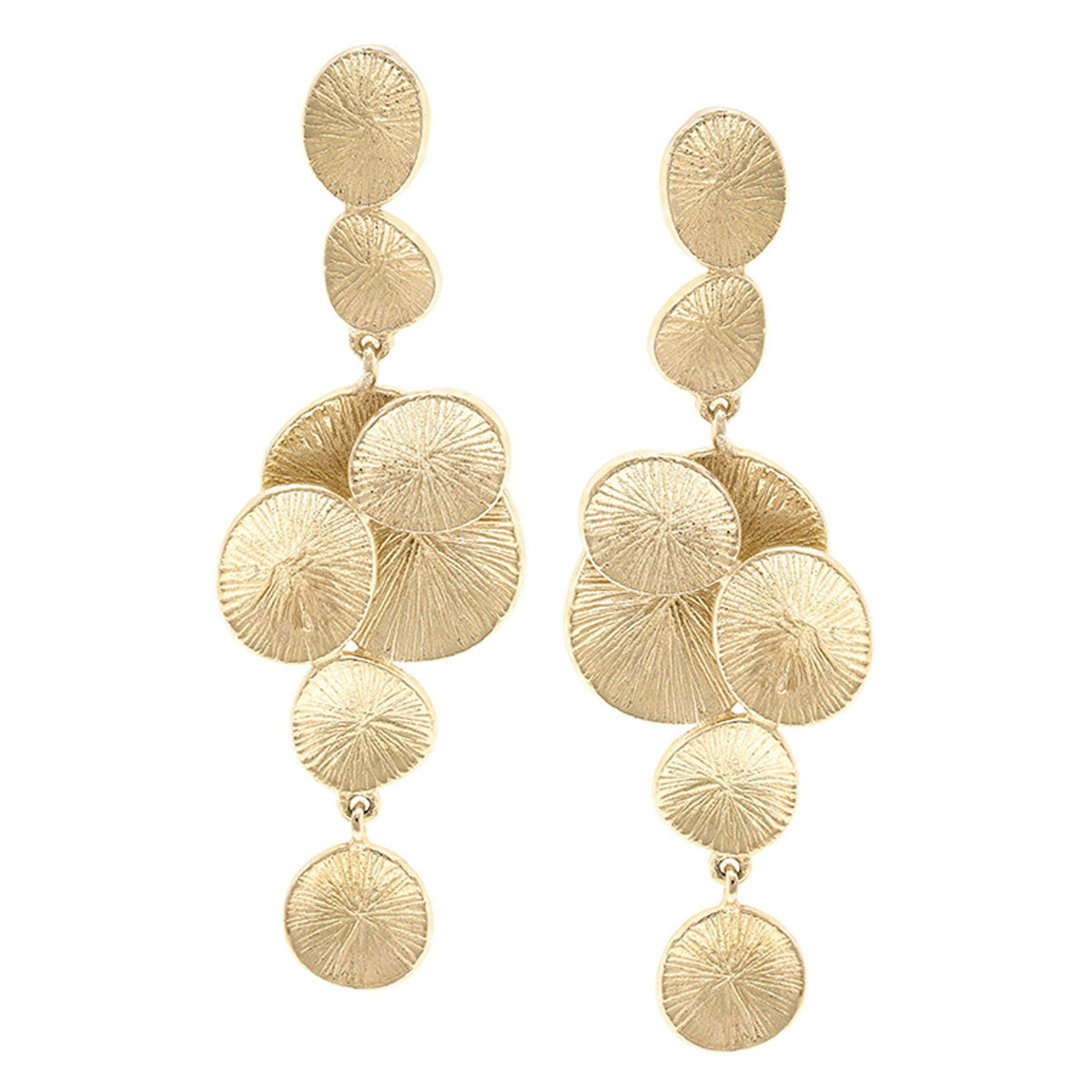 Pendientes LILY de Plata. Baño de Oro 18k