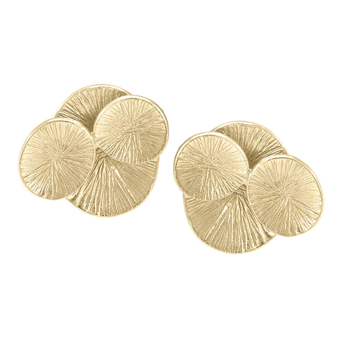 Pendientes LILY de Plata. Baño de Oro 18k