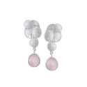 Pendientes LILY de Plata con Cuarzo Rosa