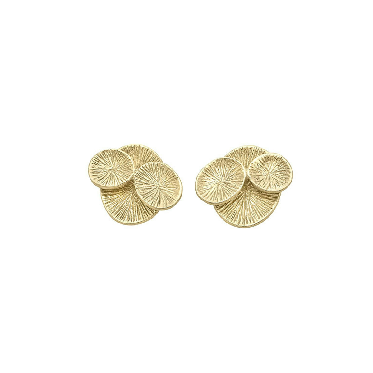 Pendientes LILY de Plata. Baño de Oro 18k