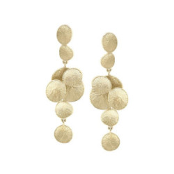 Pendientes LILY de Plata. Baño de Oro 18k