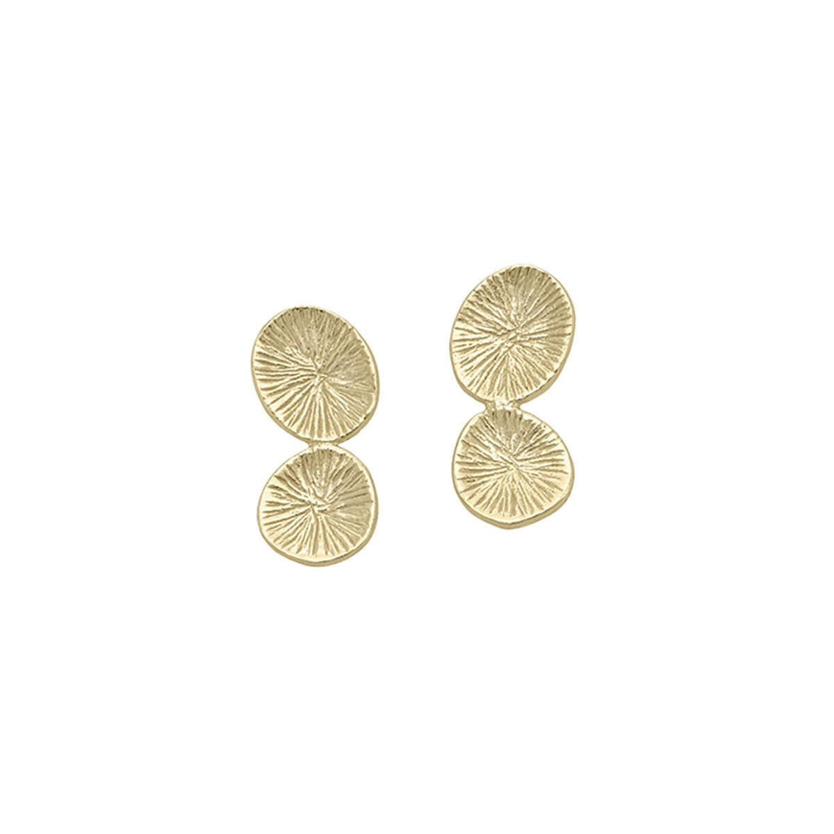 Pendientes LILY de Plata. Baño de Oro 18k