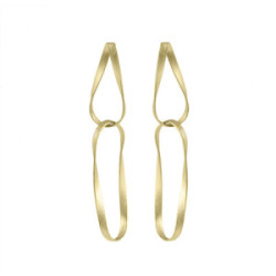 Pendientes Twist de Plata. Baño de Oro 18k