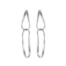 Twist Earrings in Silver.