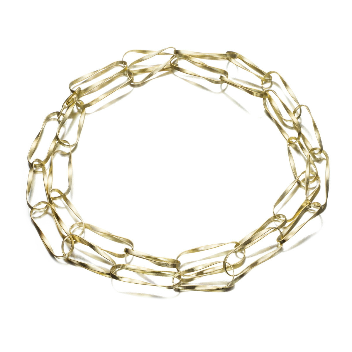 Twist Necklace in Silver. 18k Gold Vermeil