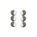 SUN Earrings in Silver.  Black Ruthenium