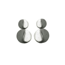 SUN Earrings in Silver.  Black Ruthenium