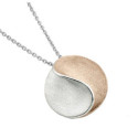 SUN Necklace in Silver. 18k rose Gold Vermeil