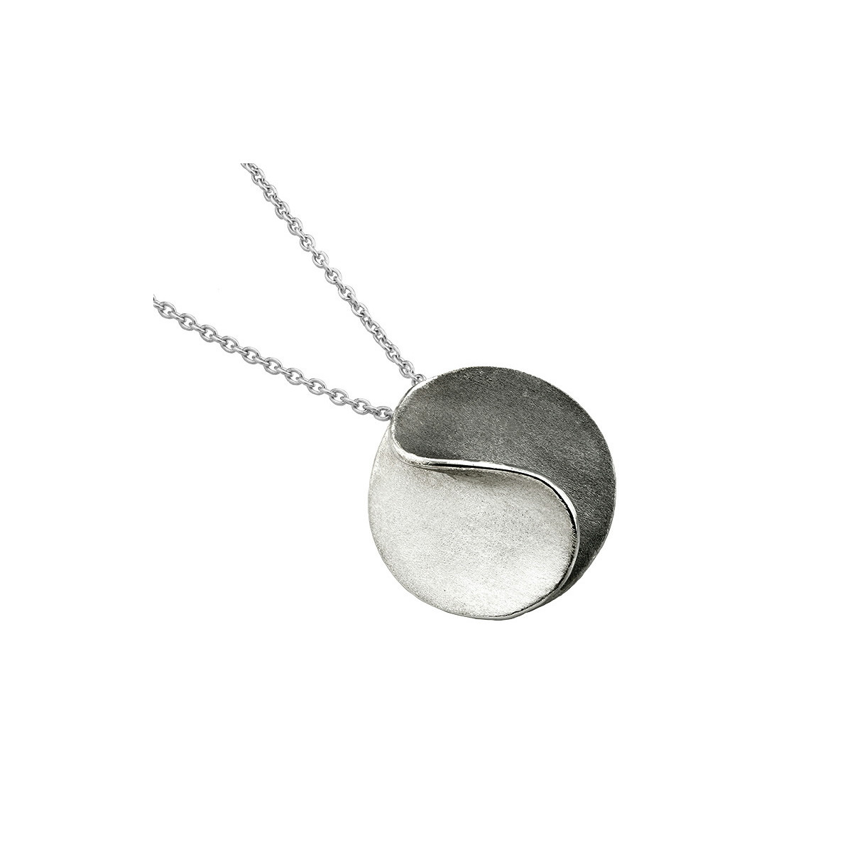 SUN Necklace in Silver.  Black Ruthenium