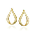 Pendientes LOVE de Plata. Baño de Oro 18k