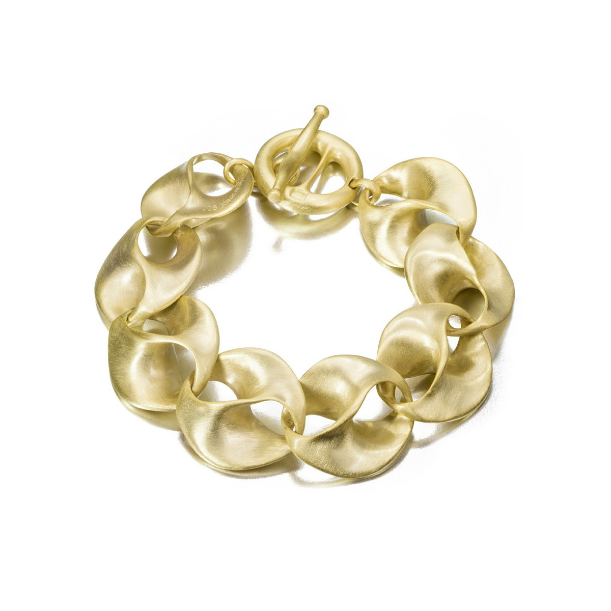 Pulsera LOVE de Plata. Baño de Oro 18k