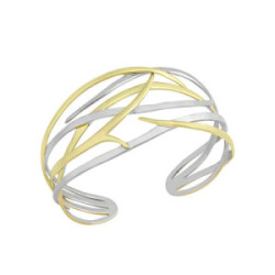 ROOTS Bangle in Silver.  18k Gold Vermeil