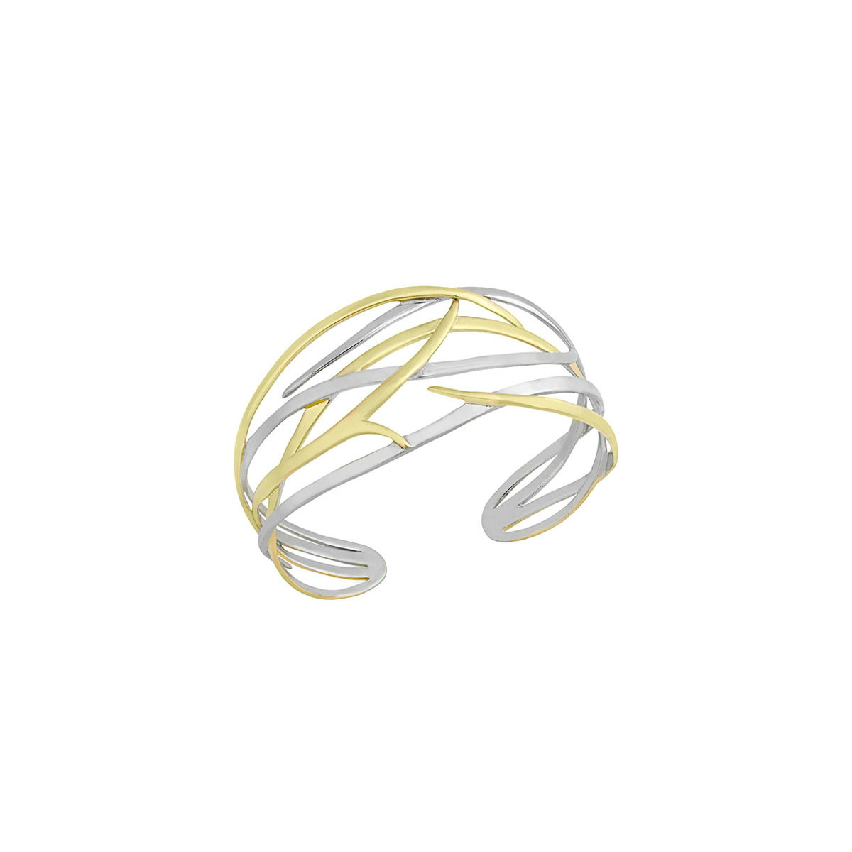 Brazalete ROOTS de Plata. Baño de Oro 18k