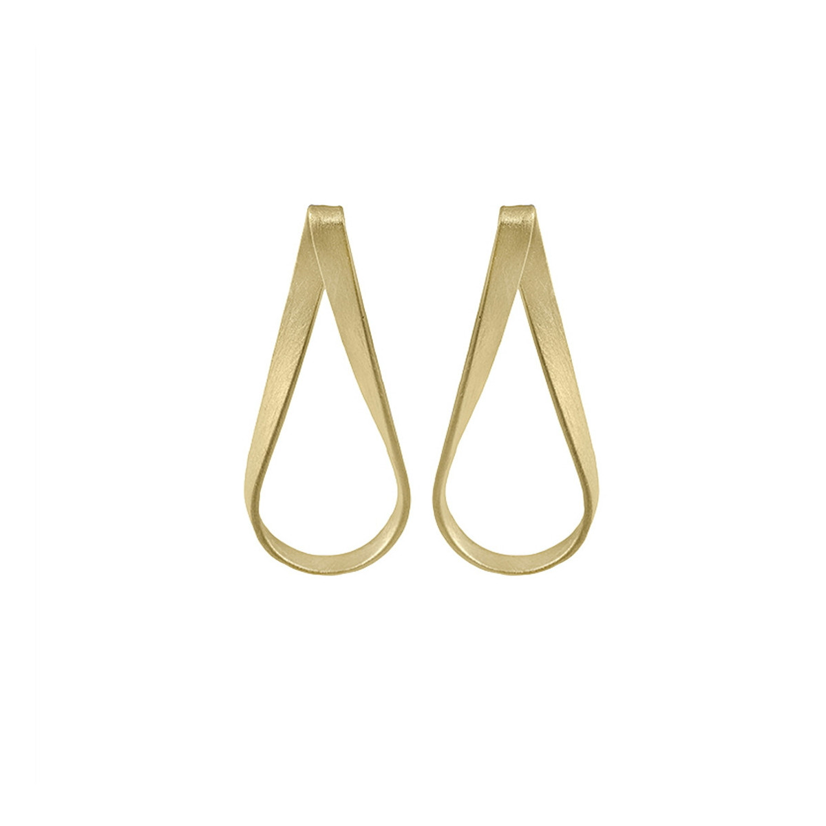 Pendientes Twist de Plata. Baño de Oro 18k